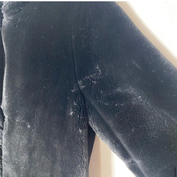 Alia Black Faux Fur Coat With Hood And Winter Themed Trim M - Picture 14 of 16